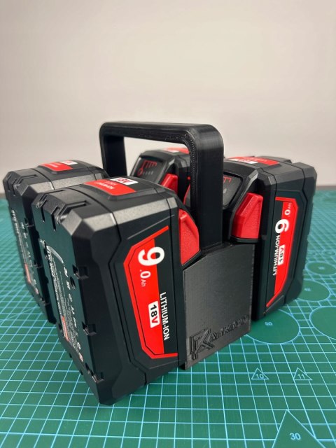 Koszyk na 4 baterie / akumulatory kompatybilny z Milwaukee M18