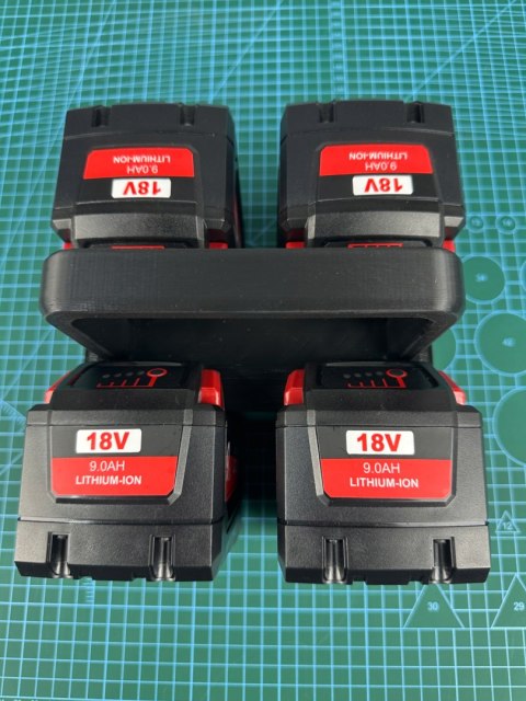 Koszyk na 4 baterie / akumulatory kompatybilny z Milwaukee M18