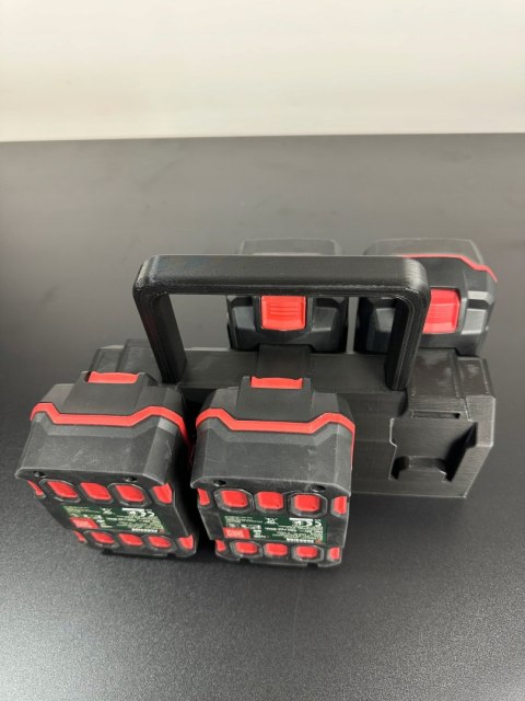 Koszyk na 6 akumulatorów kompatybilny z Parkside X20V Team| AnKacreation3D