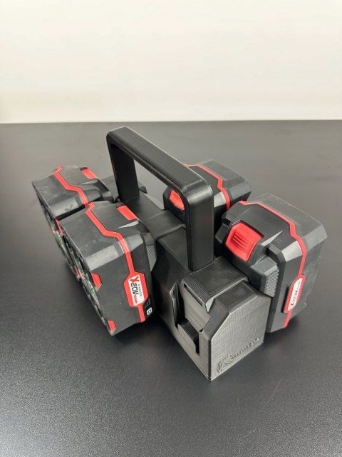 Koszyk na 6 akumulatorów kompatybilny z Parkside X20V Team| AnKacreation3D