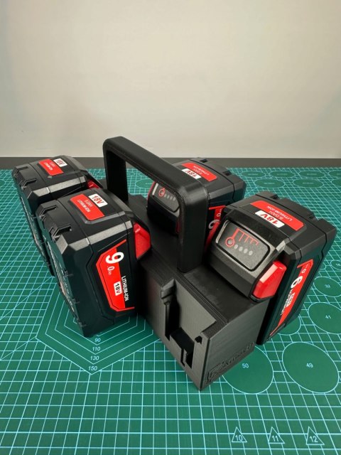 Koszyk na 6 baterii / akumulatorów kompatybilny z Milwaukee M18