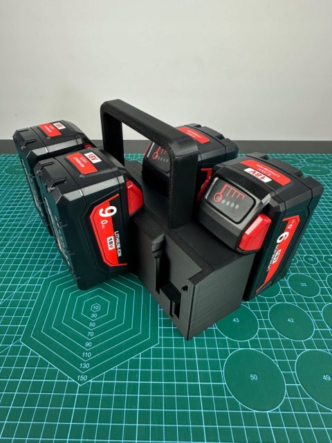 Koszyk na 6 baterii / akumulatorów kompatybilny z Milwaukee M18