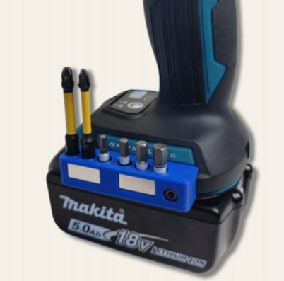 Magnetyczny uchwyt na bity do narzędzi Makita - Lewy, niebieski